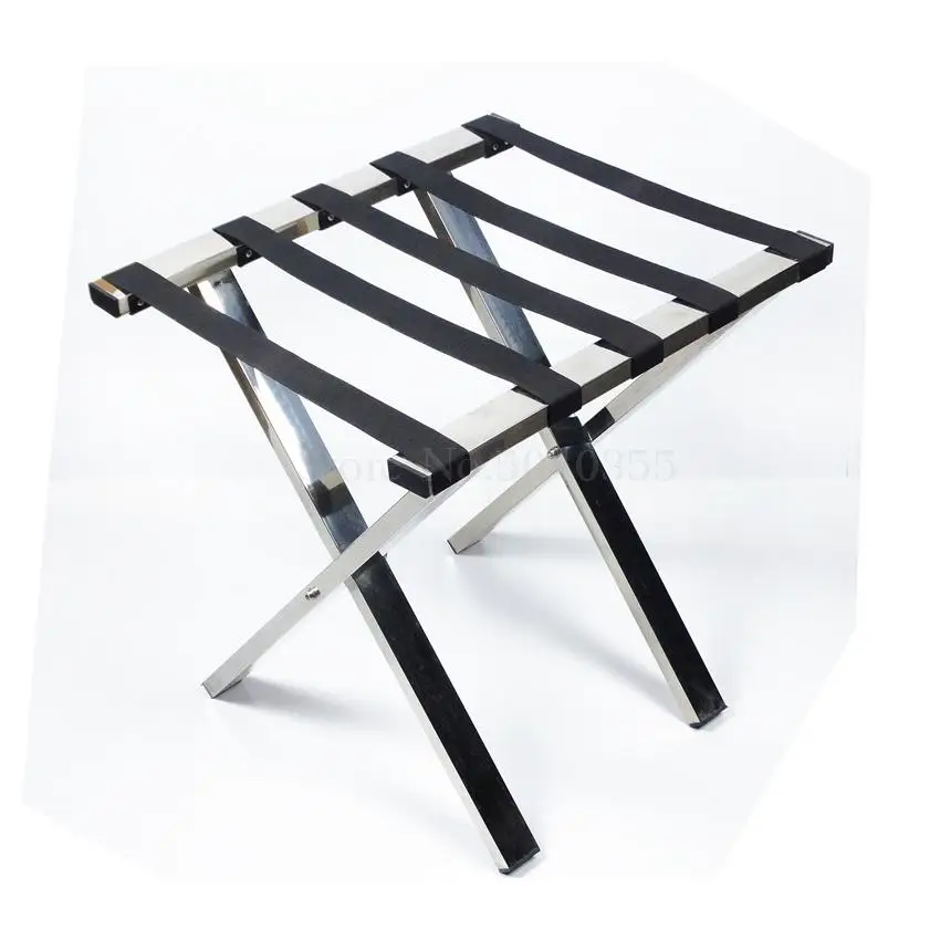 Hotel luggage rack stainless steel rack hotel room folding luggage clothing tray home office