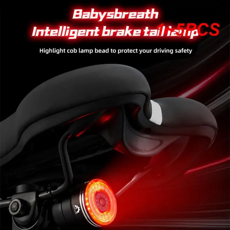 1 ~ 5Pcs Luce Smart Brake Induction Mtb Mountain Road Bike Lamp Ricarica Usb Fanale Posteriore Spia Ciclismo Bike