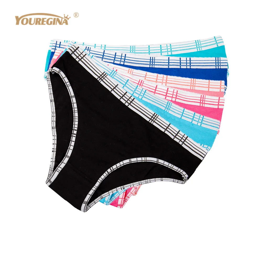 

Woman Underwear Cotton Plaid Female Sexy Panties Briefs Knickers Intimates Lingerie for Women Strings Thong 5 pcs/lot
