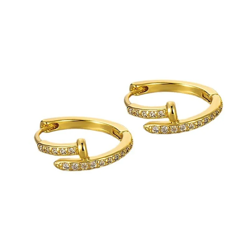 Elegant Inlaid White Zircon Nail Ring for Women Daily Wear Rings Party Jewelry Gifts Accessories