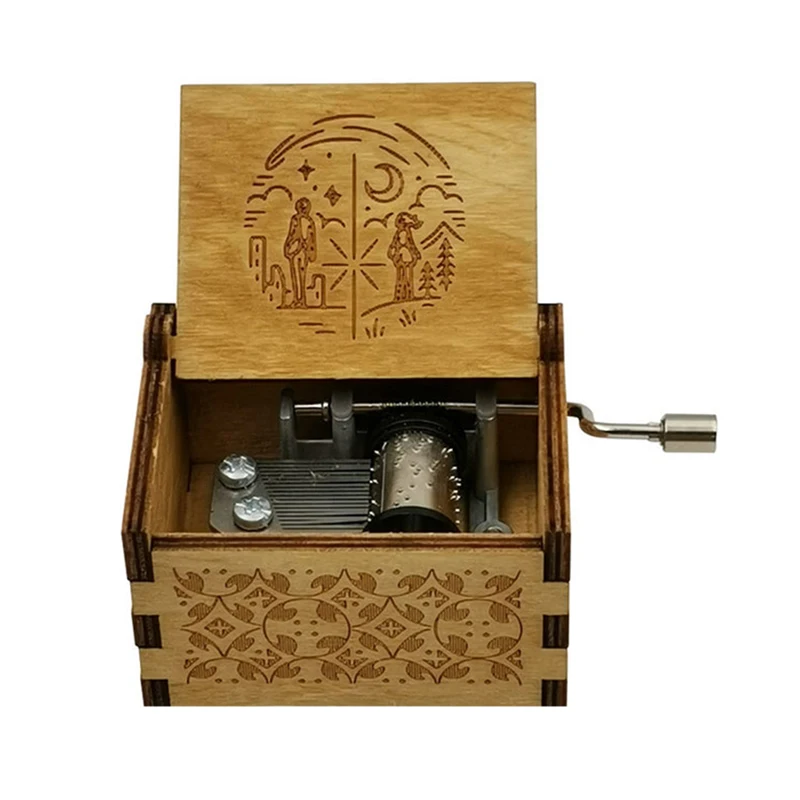 Zenzenzense Music Box Anime Your Name Laser Engraved Hand-operated Type Wooden Box Birthday Christmas Gift Home Decoration 2