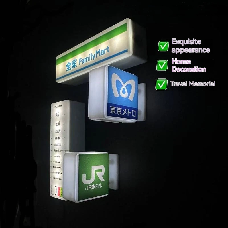 3d Magnetic Fridge Stickers Convenience Store Magnets Luminous Light Box Decor