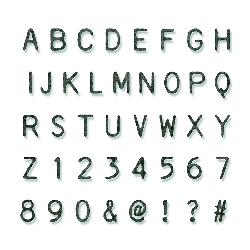 2023 New Hot Alphabet Number Metal Cutting Dies Stencil E Scrapbooking Paper For Foil 26 Letter Word Die Cut Crafts No Timbri