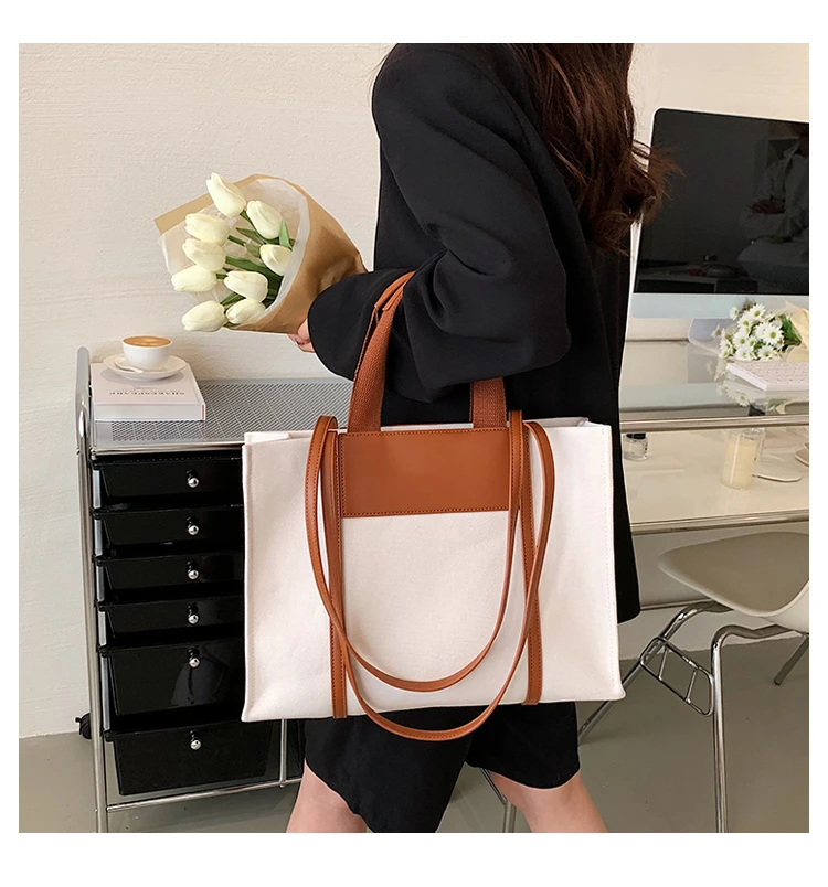 New Women Handbags Large Capacity Canvas Female Bag Designer Tote Bag  Casual Totes