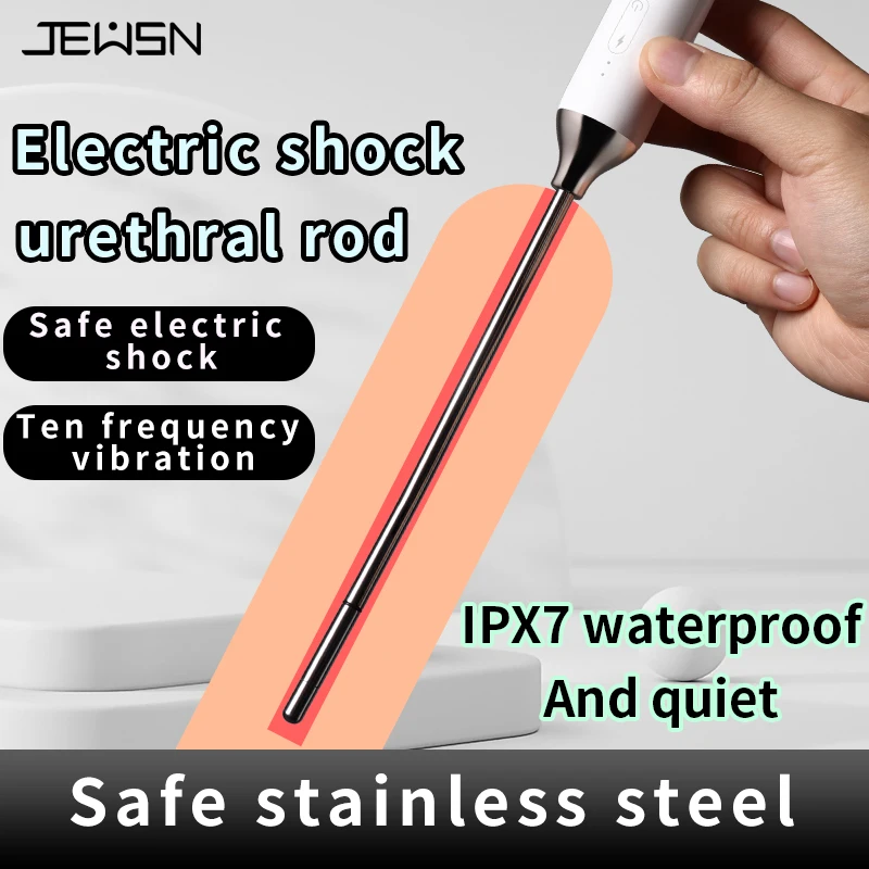 JEUSN Male Urethral Vibrator Electro Shock Urethral Dilator set Catheter Penis Plug Sounding Horse Eye Stimulation Adult Product silicone urethral dilator urethral dilator