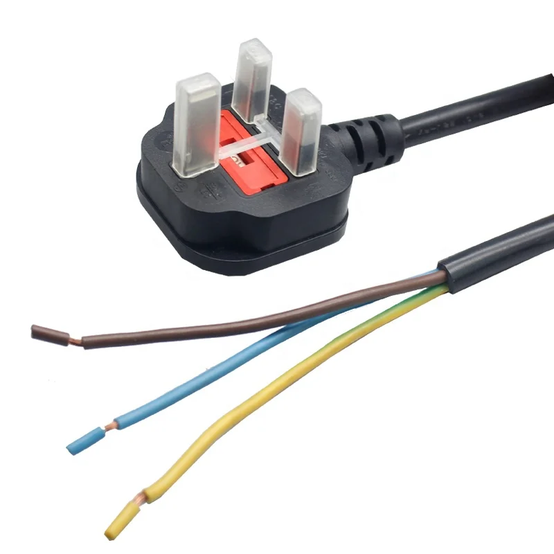

high quality ce certified uk 3 core power cable best price 3*1.5mm2 computer power cord 13A fuse