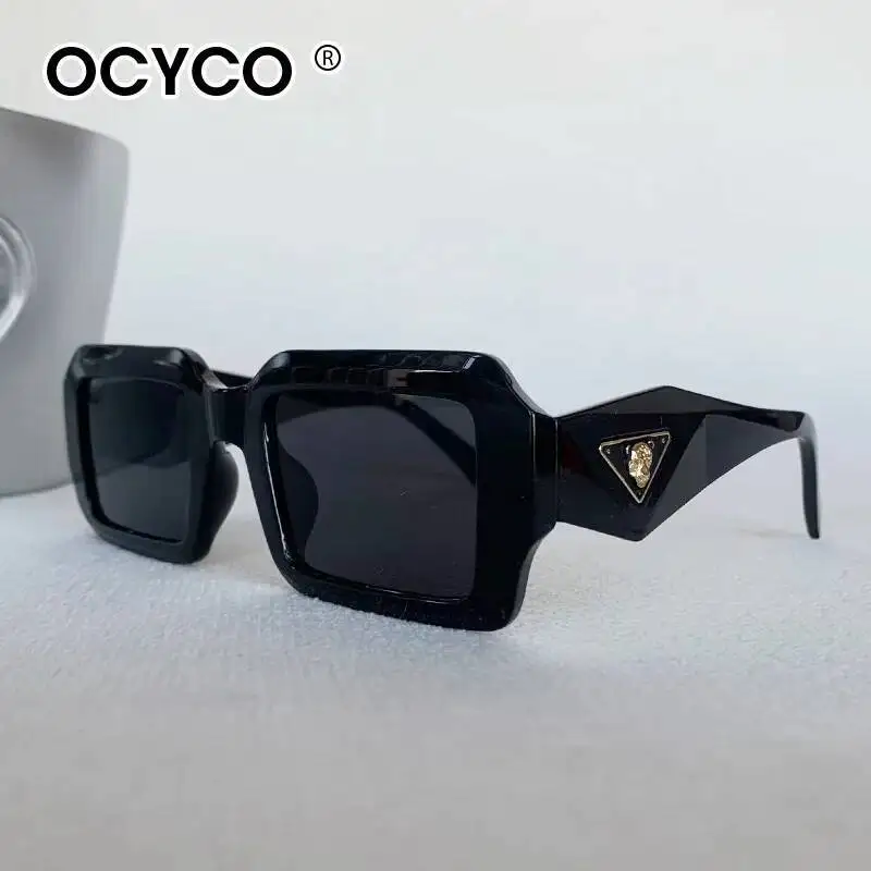 Luxury Square Sunglasses with Vintage Leopard Design