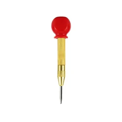 Enhanced Spring - Loaded Automatic Center Punch for Metal and Woodworking - Hand Tool Set (Brass With cap)
