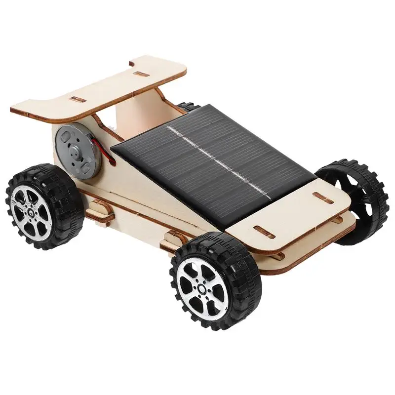 Solar Car Toy Assemble Solar Car Model Kids Toys Educational Prop Vehicle Project Teaching Plaything Solar Powered Car Kit Learning Aid