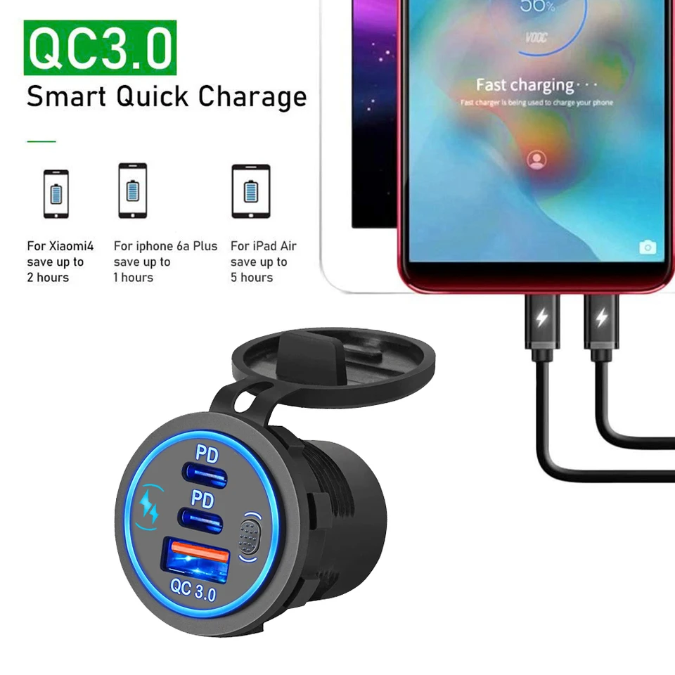 VOLTME Caricatore Auto Rapido Per Accendisigari USB C Da Auto 30W - Foto 2