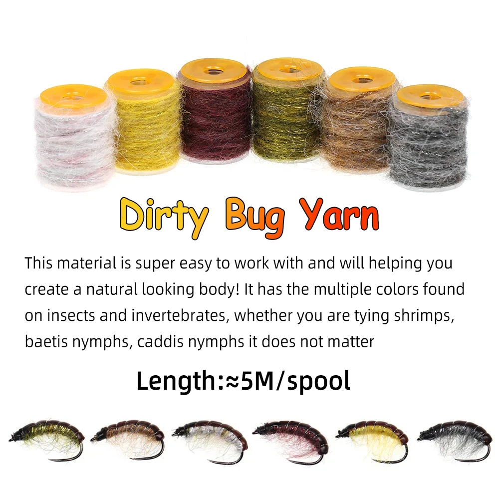 Vibrant Dirty Bug Yarn Set - Premium Mottled Dubbing Thread