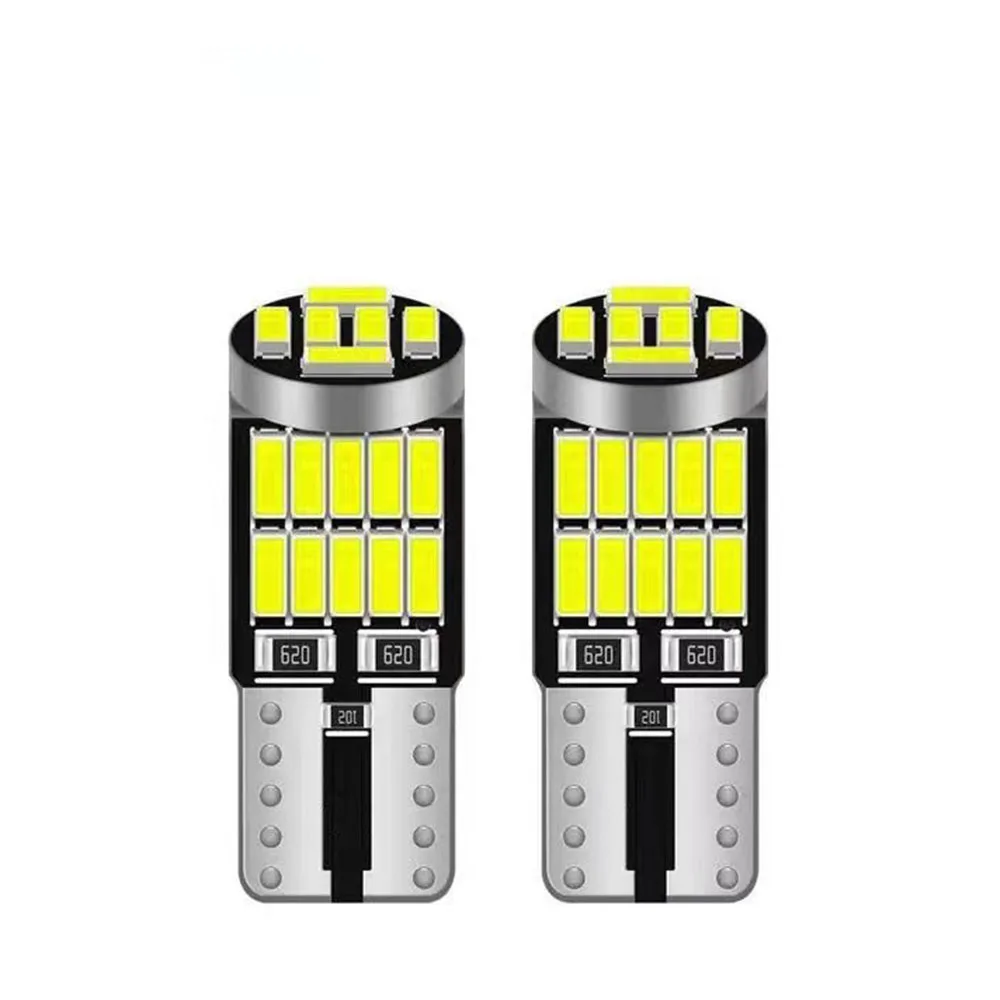 10PCS T10 W5W 194 501 Led Canbus No Error Car Interior Light 26 SMD 4014 Chip Pure White Instrument Lights Lamp Auto Bulb 12V