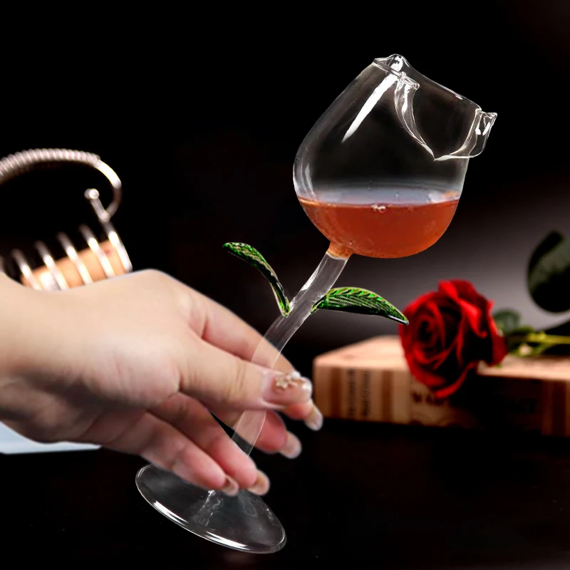 Gobelet Rose - Verres À Vin Créatifs En Forme De Rose, Verre À Vin En Verre  À Haute Teneur En Borosilicate Verres À Champagne[q2205] - Cdiscount Maison