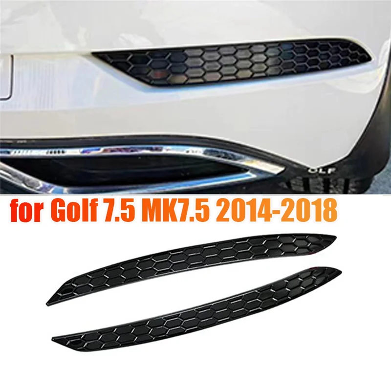 신뢰할 수있는 2Pcs 자동차 스타일링 벌집 테일 후면 안개 램프 커버 트림 스티커 골프 7.5 MK7.5 후면 바 범퍼 리플렉터 스트립