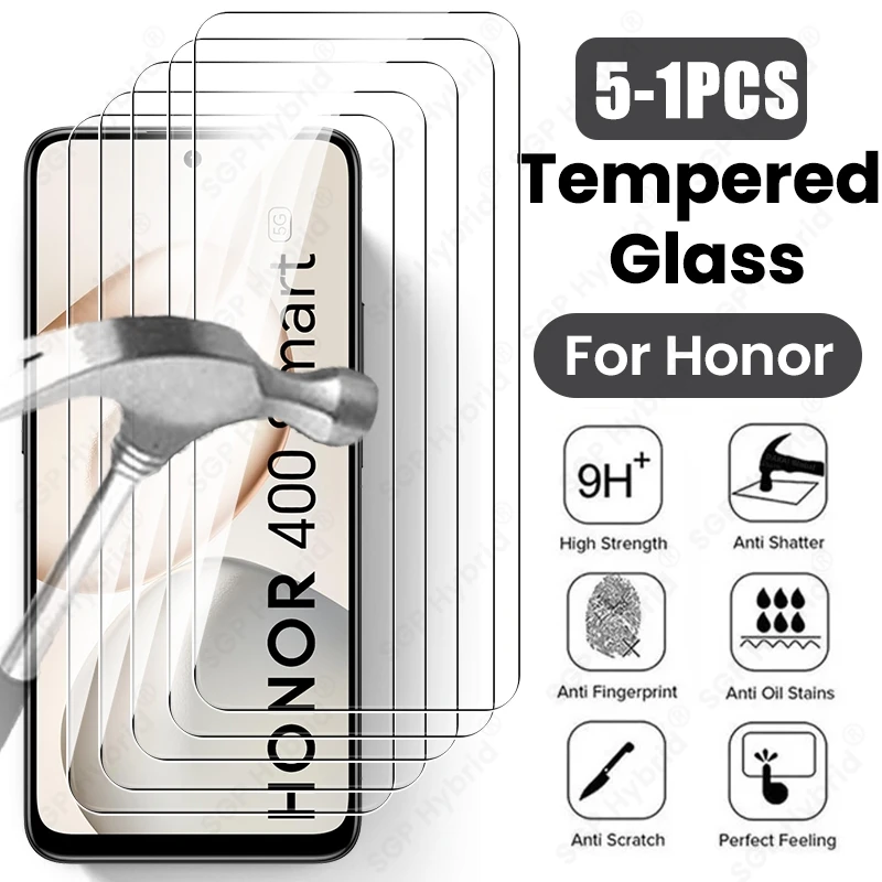 5-Pack Premium 9H Tempered Glass Screen Protector, Explosion-Proof HD Film