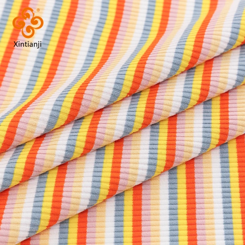 Rainbow Rib Knit Fabric 4