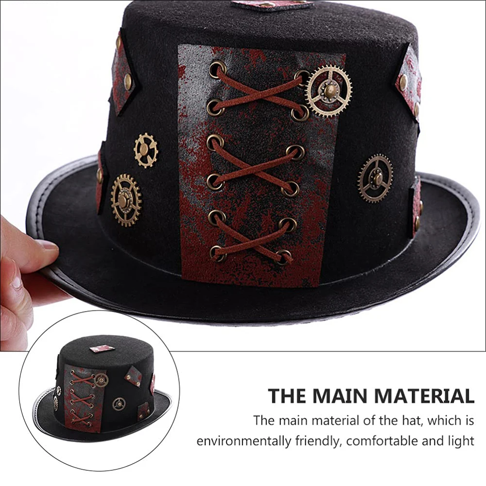 Party Hat Steampunk Gear Mini Hat Retro Hair Clip for Cosplay Party