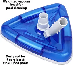 Heavy - Duty Triangular Pool Vacuum Head (Blue)
