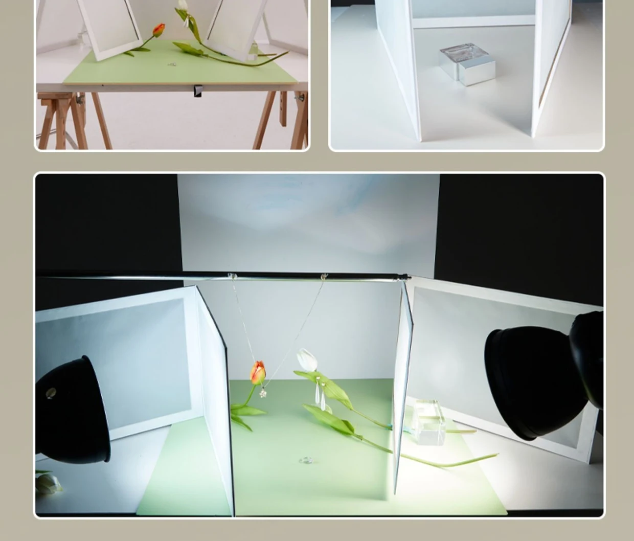 Description Picture 4 of itemFlip Diffuser Foldable Lighting Modifier Reflection Board Tabletop Product Advertisement Shooting Tool for Light Shape Control