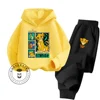 Children's Needle Hoodie + Pants 2-piece Spring and Fall Cartoon Lion King Children's Clothing Set Boys and Girls Sweatshirt Set 2