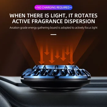 Solare Auto Rotante Astronave Auto Aromaterapia Profumo Deodorante per l'aria Olio essenziale Diffusore per auto Profumo per filtro dell'aria