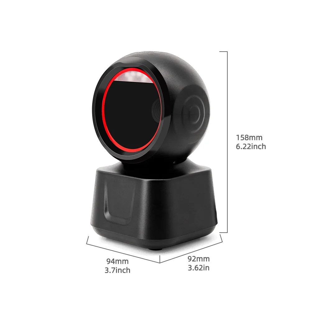 Barcode Scanner X6-600 Barcode Reader Scanning Desktop Bar code Scanner 1D 2D QR Code Reader Hands-Free Wired USB Barras Support Screen Code