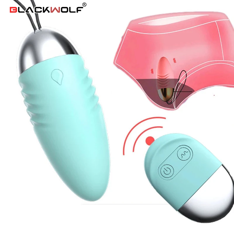 BLACKWOLF Wireless Remote Control Vibrating Egg Clitoris Stimulator Vaginal Massage Ball G-Spot Vibrators Sex Toys for Woman