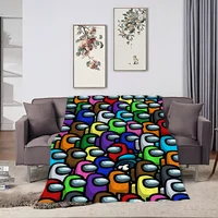 Game A-AmongES U-Us cool Blanket Skin friendly comfort warm soft plush blanket suitable sofa living room office bedroom 1
