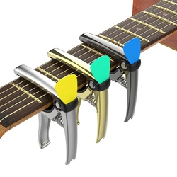 4 in1 Guitar Capo,Multifunctional Capo for Acoustic Guitar & Electric Guitars with Picks Holder & String Cutting/Quick Tuning