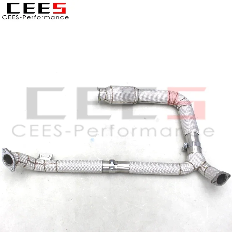 Cees Prezzo Di Fabbrica Sus304 Scarico Catted Downpipe Per Porsche 718 2.0T 2016-2023 Boxster/Cayman 100 200 300 Cell Downpipe