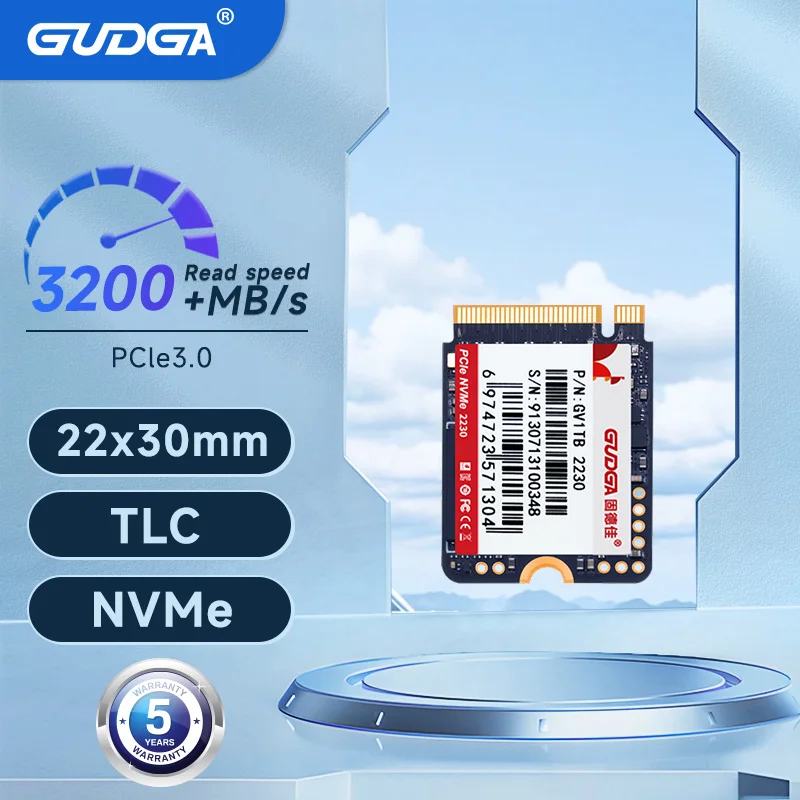 Gudga-unidade Interna de Estado Sólido Disco Rígido Ssd m2 para Steam Deck Microsoft Surface Laptop Nvme 2230 1tb 512gb Pcie3.0x4