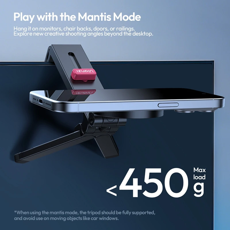 Ulanzi MA88 MagLock Phone Holder Mount 3-in-1 Desktop Tripod Handheld Selfie Stick Magnetic Hold for Travel Cooking Vlog Shots