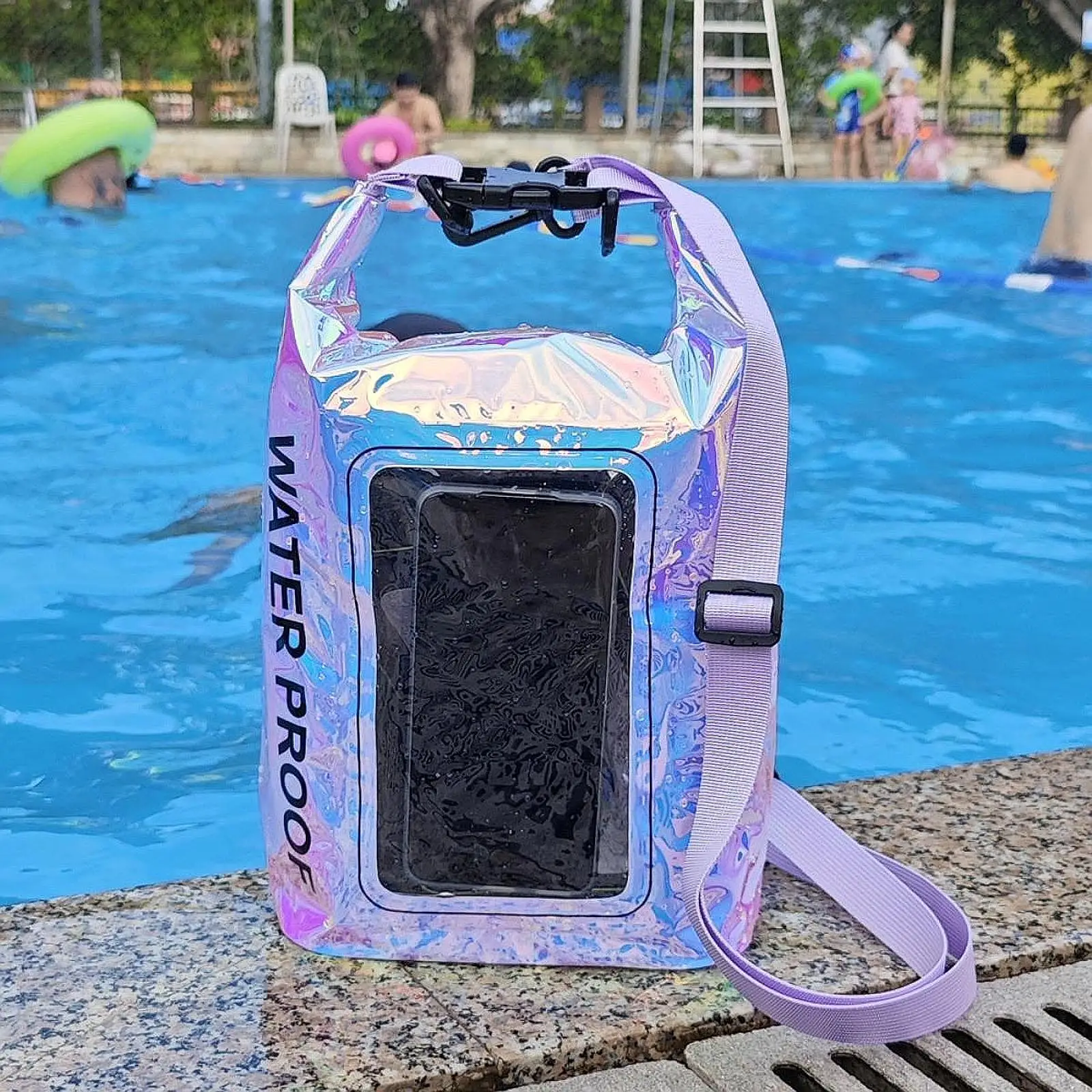Waterproof Dry Bag 5L Portable Waterproof Storage Bag with Phone Case Roll Top Duffle for Travel Surfing Drifting Kayaking Beach