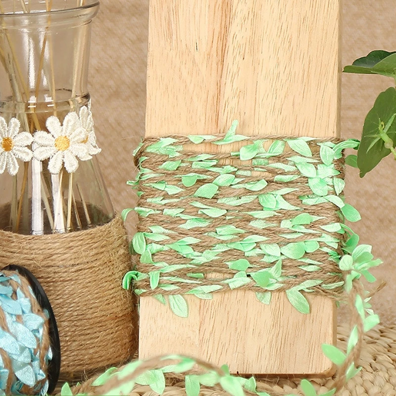 Jute Rope 5M Natural Vintage Jute Ribbon Cord DIY Wedding String Twine Crafts Gift Party Christmas Home Decoration