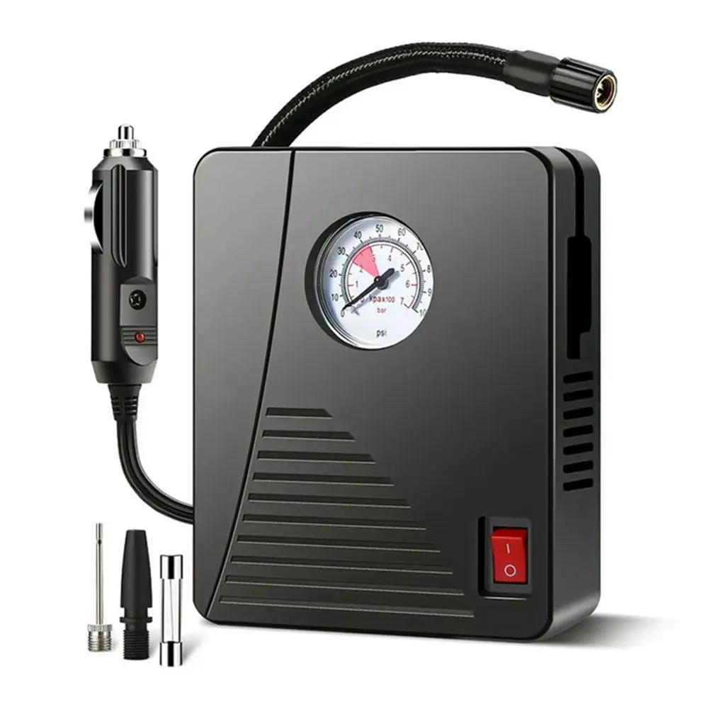 96w Car Electric Air Pump Mini Tire Inflator 12v 100psi 35l/min