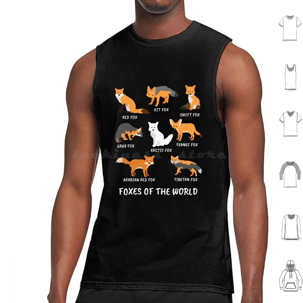 Foxes Of The World Fox Lover Tank Tops Vest Sleeveless Foxes Of The World Fox Lover Foxes Foxes Design Foxes Of The World Fox