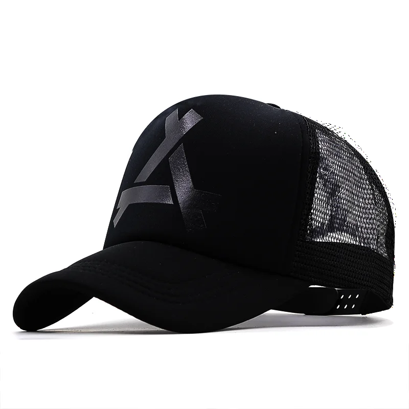 

Embossed Triangle Mesh Baseball Caps Women Breathable Mesh Snapback Hats Red Black Casual Sport Hats Cap Unisex Men Fishing