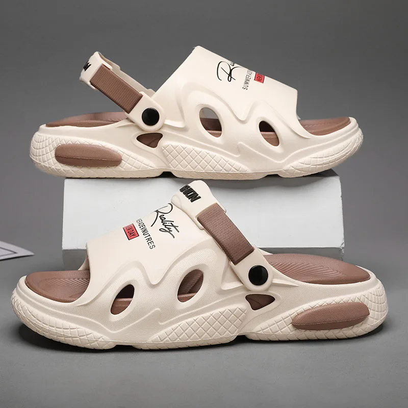 Men Slippers Summer EVA Soft-soled Platform Slides Sandals Indoor Outdoor Walking Beach Shoes Flip Flops Unisex Women Shoes 3