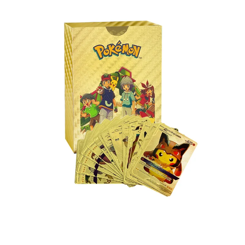 Pokémon Gold Pack 25 Official TCG Cards Including GX, EX, VMAX