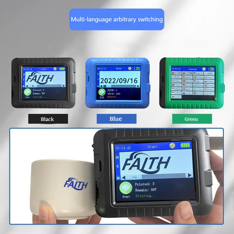 Nova Impressora Portátil Pequena Máquina de Codificação Mini Impressora a Jato de Tinta Logotipo de Impressão Multi-idioma Impressoras a Jato de Tinta de Secagem Rápida - Imagem 5