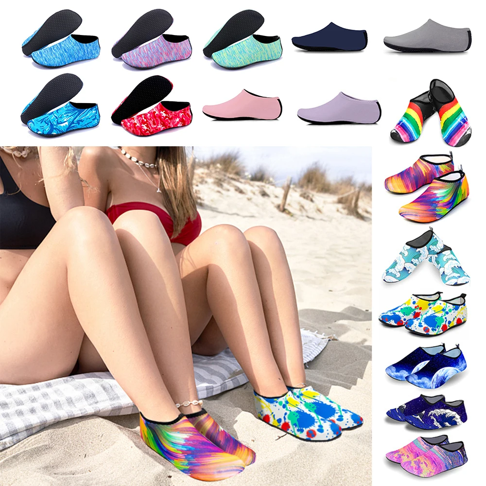 Water Shoes Snorkeling Shoes For Womens Mens Summer Barefoot Water Shoes Quick Dry Aqua Socks For Beach Swim Yoga Exercise Aqua Woman