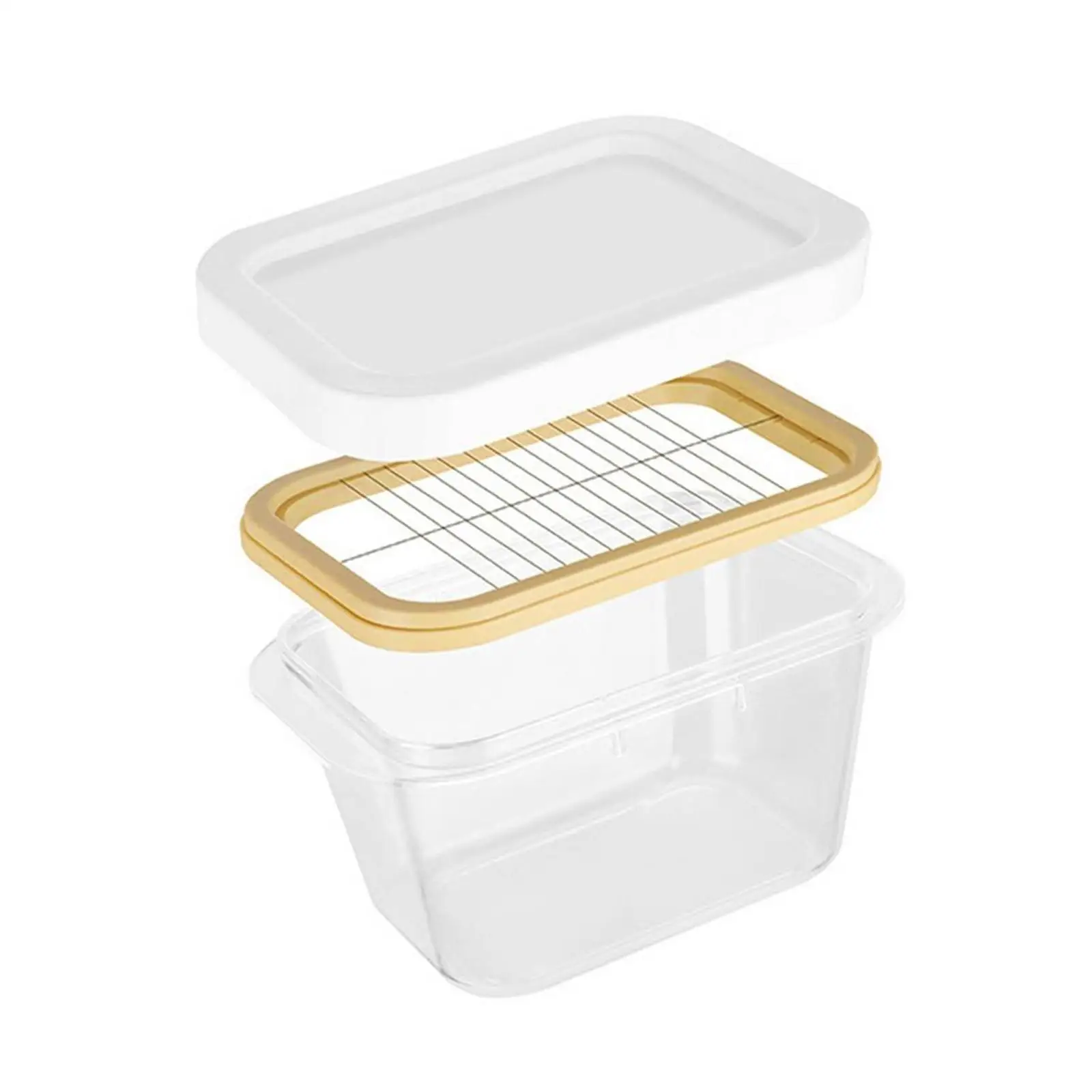Butter Cutter Container Dividable Rectangle Food Storage Container Multipurpose Butter Box for Home Refrigerator