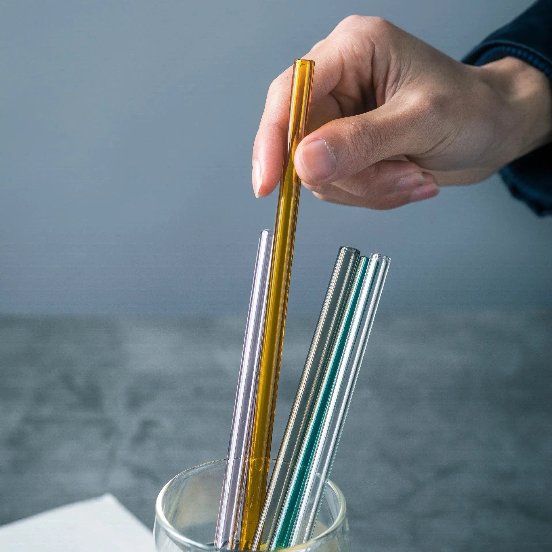20cm Reusable Glass Straws Drinking Straws
