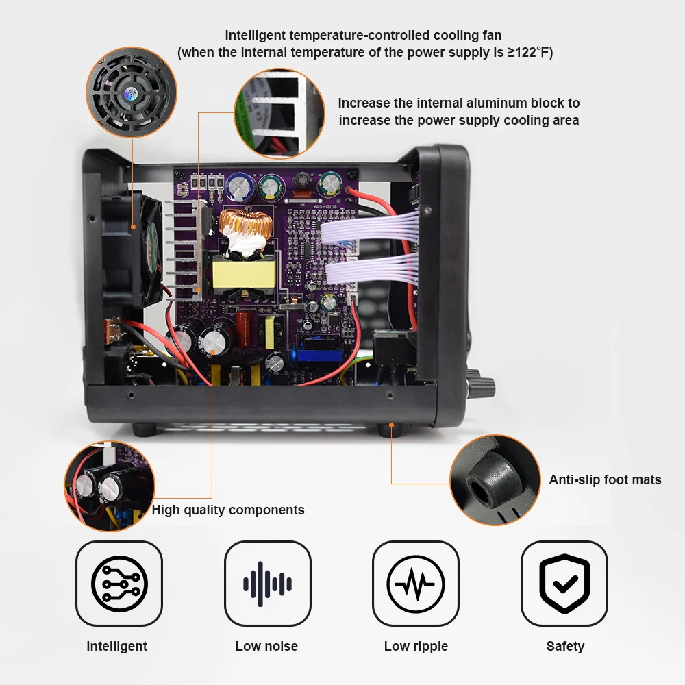 Ajustável, Banco Switching Power Supply, Tensão Preset