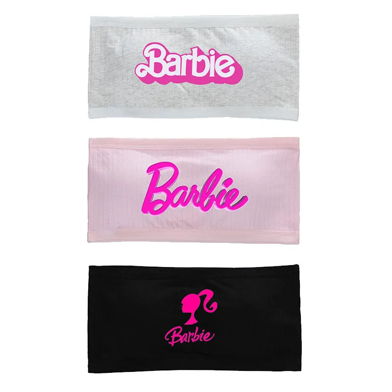 

Japanese Cartoon Barbie Cotton Bottoming Tube Top Girly Comfortable Versatile Underwear for Middle and High School Students