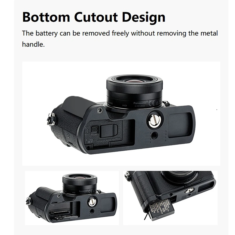 Mcoplus GX9 Metal Camera Hand Grip for Panasonic Lumix GX9 GX7 Mark III GX85 GX80 GX7 Mark II Replaces DMW-HGR2