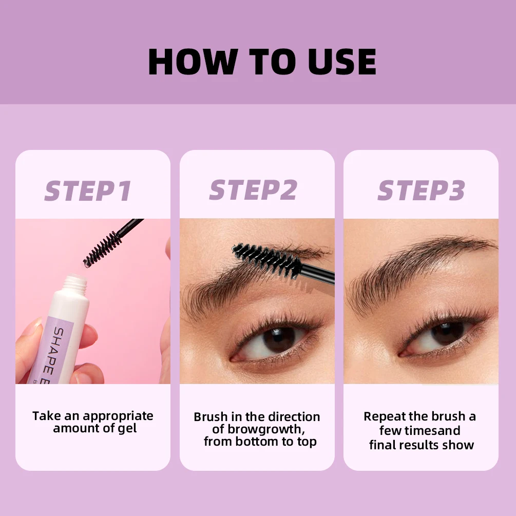 QIBEST Transparent Eyebrow Styling Soap Brows Gel Long Lasting Eyebrow Shaped Creamy Wax Colorless Pomade Lift Natural Wild Brow 6