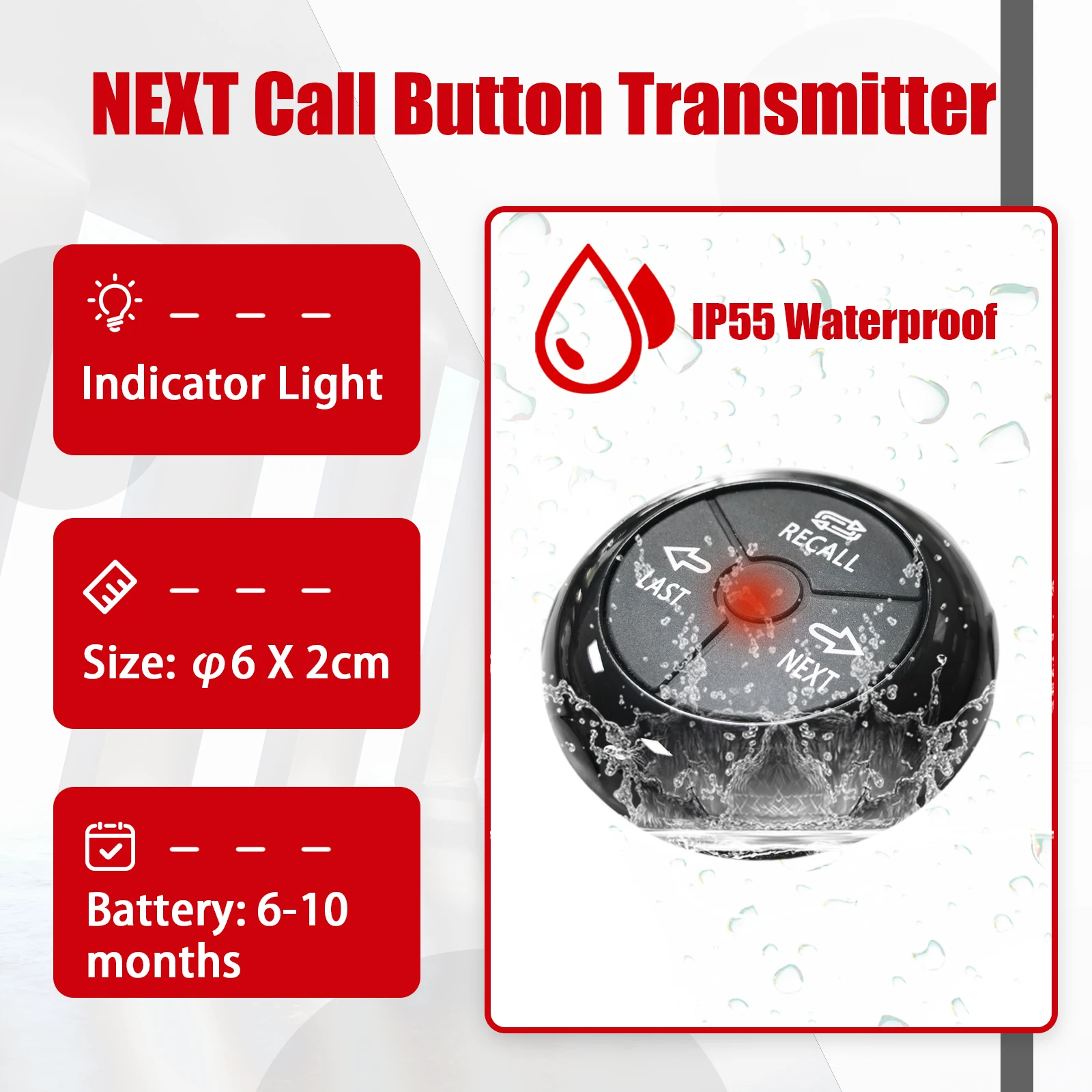 Wireless Queue Number Calling System Take a Number System waiting restaurant Pager ticket dispenser