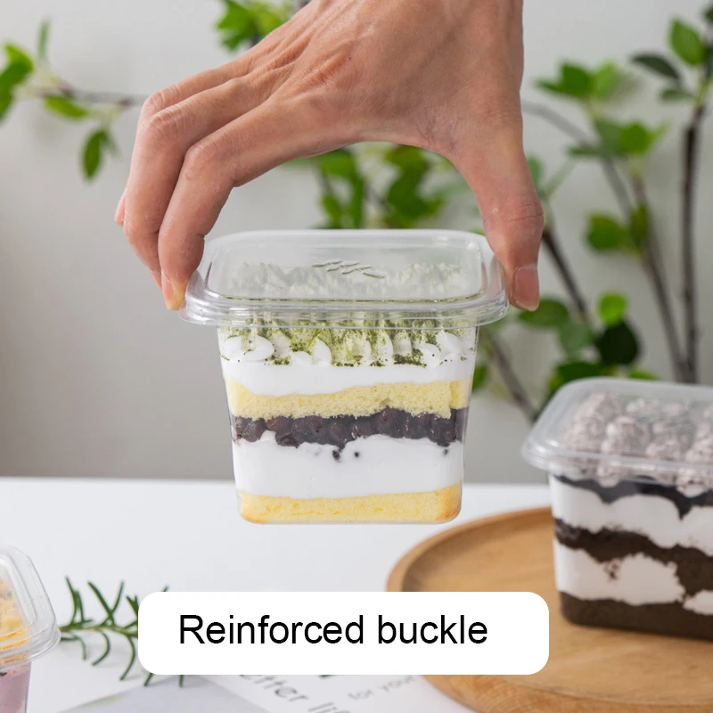 10/25/50 Pcs Transparent Cake Boxes, Disposable Plastic Tiramisu Dessert Cups, Bowls, C... - SKU TCB01937 - UGI Packaging