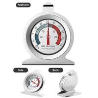 Thermomètres de congélateur -30~30 ° C -20~80 ° Mini thermomètres de jauge à grand cadran pour réfrigérateur en acier inoxydable F pour refroidisseur de réfrigérateur 3